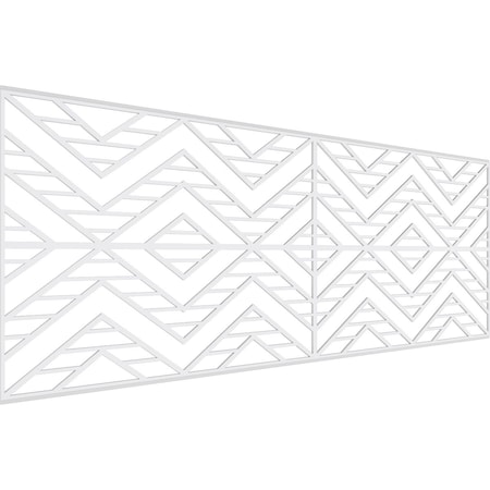Ekena Millwork Set of Four Panels for 94 1/2"W x 36 1/4"H Gilcrest Fretwork Wainscot Wall Paneling WPKP18X01X47GCT
